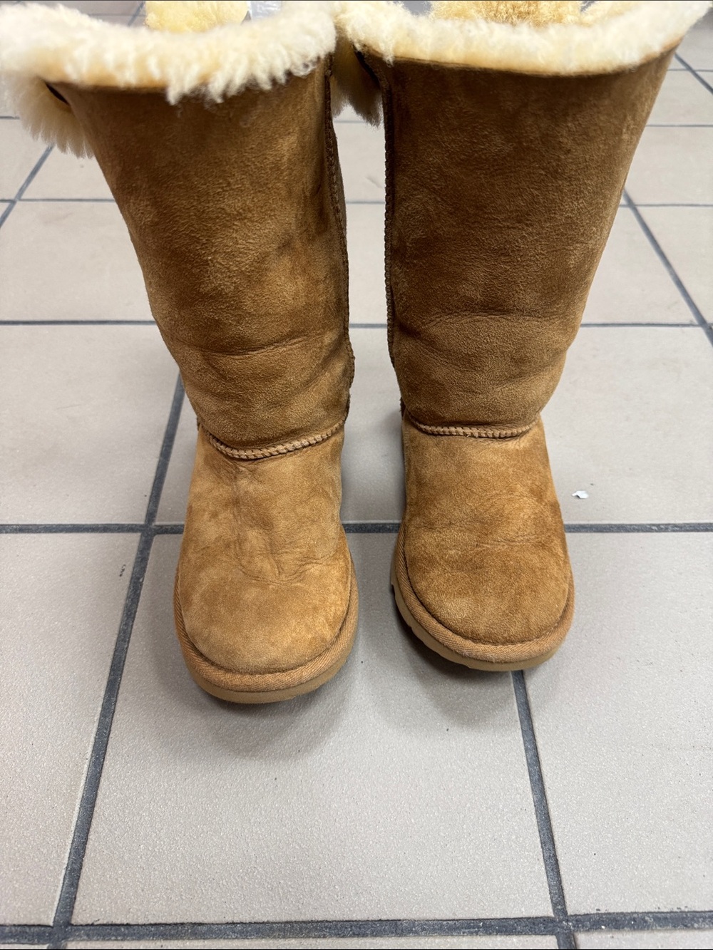 UGG Kids Chestnut Shearling-Lined Tall Boots